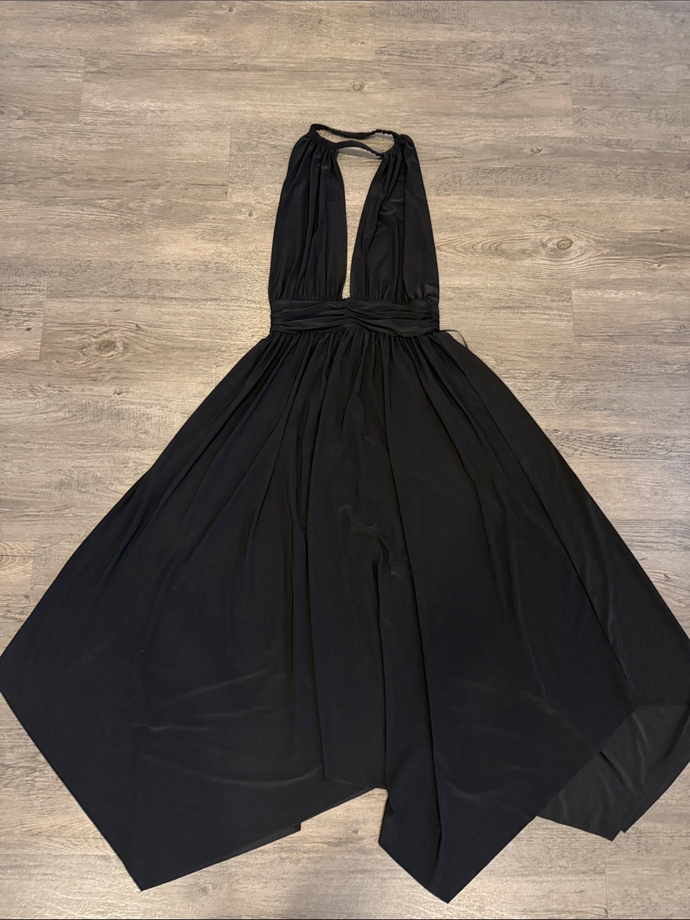 Misa Los Angeles Black Halter Maxi Dress